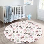 - RealHomes Dijital Baskılı Kaymaz Tabanlı Comfort Çocuk Odası Yuvarlak Halı - Realhomes  Yavru Penguenler Çizimli Çocuk & Genç Odası Makinede Yıkanabilir Kaymaz Tabanlı Yuvarlak Çocuk Halısı Realhomes
