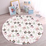 - RealHomes Dijital Baskılı Kaymaz Tabanlı Comfort Çocuk Odası Yuvarlak Halı - Realhomes  Yavru Penguenler Çizimli Çocuk & Genç Odası Makinede Yıkanabilir Kaymaz Tabanlı Yuvarlak Çocuk Halısı Realhomes