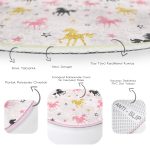 - RealHomes Dijital Baskılı Kaymaz Tabanlı Comfort Çocuk Odası Yuvarlak Halı - Realhomes  Renkli Unicorn At Tasarımlı Çocuk & Genç Odası Makinede Yıkanabilir Kaymaz Tabanlı Yuvarlak Çocuk Halısı Realhomes