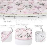 - RealHomes Dijital Baskılı Kaymaz Tabanlı Comfort Çocuk Odası Yuvarlak Halı - Realhomes  Kalpli Balon Yavru Panda Çocuk & Genç Odası Makinede Yıkanabilir Kaymaz Tabanlı Yuvarlak Çocuk Halısı Realhomes