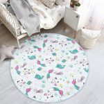 - RealHomes Dijital Baskılı Kaymaz Tabanlı Comfort Çocuk Odası Yuvarlak Halı - Realhomes  Deniz Kızı Ayaklı Kedicik Tasarımlı Çocuk & Genç Odası Makinede Yıkanabilir Kaymaz Tabanlı Yuvarlak Çocuk Halısı Realhomes