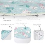 - RealHomes Dijital Baskılı Kaymaz Tabanlı Comfort Çocuk Odası Yuvarlak Halı - Realhomes  Deniz Kızı Ayaklı Kedicik Tasarımlı Çocuk & Genç Odası Makinede Yıkanabilir Kaymaz Tabanlı Yuvarlak Çocuk Halısı Realhomes