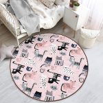 - RealHomes Dijital Baskılı Kaymaz Tabanlı Comfort Çocuk Odası Yuvarlak Halı - Realhomes Sevimli Kediler Çocuk & Genç Odası Makinede Yıkanabilir Kaymaz Tabanlı Yuvarlak Çocuk Halısı Realhomes