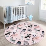 - RealHomes Dijital Baskılı Kaymaz Tabanlı Comfort Çocuk Odası Yuvarlak Halı - Realhomes Sevimli Kediler Çocuk & Genç Odası Makinede Yıkanabilir Kaymaz Tabanlı Yuvarlak Çocuk Halısı Realhomes