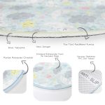 - RealHomes Dijital Baskılı Kaymaz Tabanlı Comfort Çocuk Odası Yuvarlak Halı - Realhomes  Uyku Temalı Sevimli Ay Ve Yıldızlar Çocuk & Genç Odası Makinede Yıkanabilir Kaymaz Tabanlı Yuvarlak Çocuk Halısı Realhomes