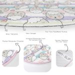 - RealHomes Dijital Baskılı Kaymaz Tabanlı Comfort Çocuk Odası Yuvarlak Halı - Realhomes  Uyuyan Koyunlar Sevimli Tasarım Çocuk & Genç Odası Makinede Yıkanabilir Kaymaz Tabanlı Yuvarlak Çocuk Halısı Realhomes