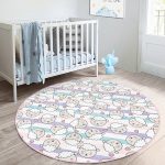 - RealHomes Dijital Baskılı Kaymaz Tabanlı Comfort Çocuk Odası Yuvarlak Halı - Realhomes Uyuyan Koyunlar Sevimli Tasarım Çocuk & Genç Odası Makinede Yıkanabilir Kaymaz Tabanlı Yuvarlak Çocuk Halısı Realhomes