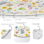 - RealHomes Dijital Baskılı Kaymaz Tabanlı Comfort Çocuk Odası Yuvarlak Halı - Realhomes  Tavşan Ve Yumurta Desenli Çocuk & Genç Odası Makinede Yıkanabilir Kaymaz Tabanlı Yuvarlak Çocuk Halısı Realhomes