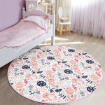 - RealHomes Dijital Baskılı Kaymaz Tabanlı Comfort Çocuk Odası Yuvarlak Halı - Realhomes  Sevimli Tavşan Ve Yumurta Motifli Çocuk & Genç Odası Makinede Yıkanabilir Kaymaz Tabanlı Yuvarlak Çocuk Halısı Realhomes