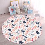 - RealHomes Dijital Baskılı Kaymaz Tabanlı Comfort Çocuk Odası Yuvarlak Halı - Realhomes  Sevimli Tavşan Ve Yumurta Motifli Çocuk & Genç Odası Makinede Yıkanabilir Kaymaz Tabanlı Yuvarlak Çocuk Halısı Realhomes