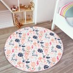 - RealHomes Dijital Baskılı Kaymaz Tabanlı Comfort Çocuk Odası Yuvarlak Halı - Realhomes  Sevimli Tavşan Ve Yumurta Motifli Çocuk & Genç Odası Makinede Yıkanabilir Kaymaz Tabanlı Yuvarlak Çocuk Halısı Realhomes