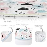 - RealHomes Dijital Baskılı Kaymaz Tabanlı Comfort Çocuk Odası Yuvarlak Halı - Realhomes  Sevimli Bulutlar Ve Koyunlar Baskılı Çocuk & Genç Odası Makinede Yıkanabilir Kaymaz Tabanlı Yuvarlak Çocuk Halısı Realhomes