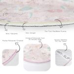 - RealHomes Dijital Baskılı Kaymaz Tabanlı Comfort Çocuk Odası Yuvarlak Halı - Realhomes  Pembe Zeminde Sevimli Kuğular Çocuk & Genç Odası Makinede Yıkanabilir Kaymaz Tabanlı Yuvarlak Çocuk Halısı Realhomes