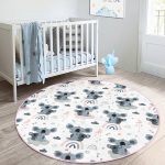 - RealHomes Dijital Baskılı Kaymaz Tabanlı Comfort Çocuk Odası Yuvarlak Halı - Realhomes  Sevimli Kolalar Çocuk & Genç Odası Makinede Yıkanabilir Kaymaz Tabanlı Yuvarlak Çocuk Halısı Realhomes
