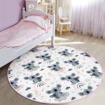- RealHomes Dijital Baskılı Kaymaz Tabanlı Comfort Çocuk Odası Yuvarlak Halı - Realhomes  Sevimli Kolalar Çocuk & Genç Odası Makinede Yıkanabilir Kaymaz Tabanlı Yuvarlak Çocuk Halısı Realhomes