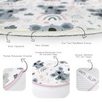 - RealHomes Dijital Baskılı Kaymaz Tabanlı Comfort Çocuk Odası Yuvarlak Halı - Realhomes  Sevimli Kolalar Çocuk & Genç Odası Makinede Yıkanabilir Kaymaz Tabanlı Yuvarlak Çocuk Halısı Realhomes