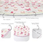 - RealHomes Dijital Baskılı Kaymaz Tabanlı Comfort Çocuk Odası Yuvarlak Halı - Realhomes  Kızıl Kelebek Motifli Çocuk & Genç Odası Makinede Yıkanabilir Kaymaz Tabanlı Yuvarlak Çocuk Halısı Realhomes