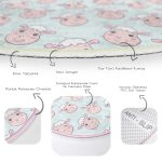 - RealHomes Dijital Baskılı Kaymaz Tabanlı Comfort Çocuk Odası Yuvarlak Halı - Realhomes  Sevimli Koyun Desenli Çocuk & Genç Odası Makinede Yıkanabilir Kaymaz Tabanlı Yuvarlak Çocuk Halısı Realhomes