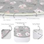 - RealHomes Dijital Baskılı Kaymaz Tabanlı Comfort Çocuk Odası Yuvarlak Halı - Realhomes  Sevimli Atkılı Ayıcık Desenli Çocuk & Genç Odası Makinede Yıkanabilir Kaymaz Tabanlı Yuvarlak Çocuk Halısı Realhomes