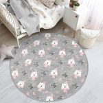 - RealHomes Dijital Baskılı Kaymaz Tabanlı Comfort Çocuk Odası Yuvarlak Halı - Realhomes  Sevimli Atkılı Ayıcık Desenli Çocuk & Genç Odası Makinede Yıkanabilir Kaymaz Tabanlı Yuvarlak Çocuk Halısı Realhomes
