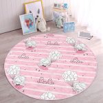 - RealHomes Dijital Baskılı Kaymaz Tabanlı Comfort Çocuk Odası Yuvarlak Halı - Realhomes Balonlu Kız Desenli Çocuk & Genç Odası Makinede Yıkanabilir Kaymaz Tabanlı Yuvarlak Çocuk Halısı Realhomes