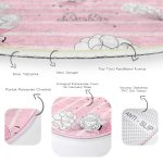 - RealHomes Dijital Baskılı Kaymaz Tabanlı Comfort Çocuk Odası Yuvarlak Halı - Realhomes Balonlu Kız Desenli Çocuk & Genç Odası Makinede Yıkanabilir Kaymaz Tabanlı Yuvarlak Çocuk Halısı Realhomes