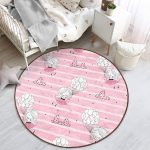 - RealHomes Dijital Baskılı Kaymaz Tabanlı Comfort Çocuk Odası Yuvarlak Halı - Realhomes Balonlu Kız Desenli Çocuk & Genç Odası Makinede Yıkanabilir Kaymaz Tabanlı Yuvarlak Çocuk Halısı Realhomes