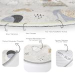 - RealHomes Dijital Baskılı Kaymaz Tabanlı Comfort Çocuk Odası Yuvarlak Halı - Realhomes  Sevimli Orman Hayvanları Temalı Çocuk & Genç Odası Makinede Yıkanabilir Kaymaz Tabanlı Yuvarlak Çocuk Halısı Realhomes