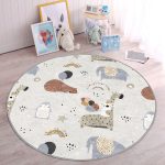 - RealHomes Dijital Baskılı Kaymaz Tabanlı Comfort Çocuk Odası Yuvarlak Halı - Realhomes  Sevimli Orman Hayvanları Temalı Çocuk & Genç Odası Makinede Yıkanabilir Kaymaz Tabanlı Yuvarlak Çocuk Halısı Realhomes