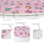 - RealHomes Dijital Baskılı Kaymaz Tabanlı Comfort Çocuk Odası Yuvarlak Halı - Realhomes  Pembe Zeminde Bebek Odası Temalı Çocuk & Genç Odası Makinede Yıkanabilir Kaymaz Tabanlı Yuvarlak Çocuk Halısı Realhomes