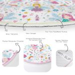 Peri Kızı Motifli Çocuk & Genç Odası Makinede Yıkanabilir Kaymaz Tabanlı Yuvarlak Çocuk Halısı Realhomes