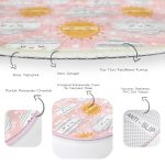 Pembe Zeminde Güneş Ve Bulut Motifli Çocuk & Genç Odası Makinede Yıkanabilir Kaymaz Tabanlı Yuvarlak Çocuk Halısı Realhomes