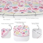 - RealHomes Dijital Baskılı Kaymaz Tabanlı Comfort Çocuk Odası Yuvarlak Halı - Realhomes  Pembe Pelikan Ve Çiçek Desenli Çocuk & Genç Odası Makinede Yıkanabilir Kaymaz Tabanlı Yuvarlak Çocuk Halısı Realhomes