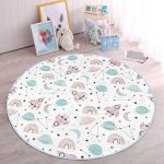 - RealHomes Dijital Baskılı Kaymaz Tabanlı Comfort Çocuk Odası Yuvarlak Halı - Realhomes  Uzay Temalı Çocuk & Genç Odası Makinede Yıkanabilir Kaymaz Tabanlı Yuvarlak Çocuk Halısı Realhomes