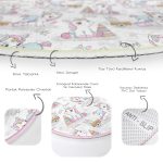 - RealHomes Dijital Baskılı Kaymaz Tabanlı Comfort Çocuk Odası Yuvarlak Halı - Realhomes  Sevimli Unicorn Motifli Çocuk & Genç Odası Makinede Yıkanabilir Kaymaz Tabanlı Yuvarlak Çocuk Halısı Realhomes