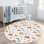 - RealHomes Dijital Baskılı Kaymaz Tabanlı Comfort Çocuk Odası Yuvarlak Halı - Realhomes  Dinozor Desenli Çocuk & Genç Odası Makinede Yıkanabilir Kaymaz Tabanlı Yuvarlak Çocuk Halısı Realhomes