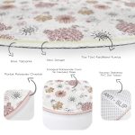 - RealHomes Dijital Baskılı Kaymaz Tabanlı Comfort Çocuk Odası Yuvarlak Halı - Realhomes  Çiçek Ve Koyun Motifli Çocuk & Genç Odası Makinede Yıkanabilir Kaymaz Tabanlı Yuvarlak Çocuk Halısı Realhomes