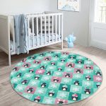 - RealHomes Dijital Baskılı Kaymaz Tabanlı Comfort Çocuk Odası Yuvarlak Halı - Realhomes  Penguen Temalı Çocuk & Genç Odası Makinede Yıkanabilir Kaymaz Tabanlı Yuvarlak Çocuk Halısı Realhomes