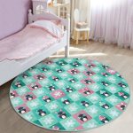 - RealHomes Dijital Baskılı Kaymaz Tabanlı Comfort Çocuk Odası Yuvarlak Halı - Realhomes  Penguen Temalı Çocuk & Genç Odası Makinede Yıkanabilir Kaymaz Tabanlı Yuvarlak Çocuk Halısı Realhomes
