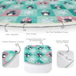 - RealHomes Dijital Baskılı Kaymaz Tabanlı Comfort Çocuk Odası Yuvarlak Halı - Realhomes  Penguen Temalı Çocuk & Genç Odası Makinede Yıkanabilir Kaymaz Tabanlı Yuvarlak Çocuk Halısı Realhomes