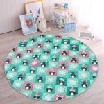 - RealHomes Dijital Baskılı Kaymaz Tabanlı Comfort Çocuk Odası Yuvarlak Halı - Realhomes  Penguen Temalı Çocuk & Genç Odası Makinede Yıkanabilir Kaymaz Tabanlı Yuvarlak Çocuk Halısı Realhomes