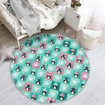 - RealHomes Dijital Baskılı Kaymaz Tabanlı Comfort Çocuk Odası Yuvarlak Halı - Realhomes  Penguen Temalı Çocuk & Genç Odası Makinede Yıkanabilir Kaymaz Tabanlı Yuvarlak Çocuk Halısı Realhomes