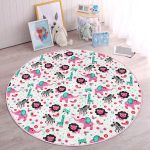 - RealHomes Dijital Baskılı Kaymaz Tabanlı Comfort Çocuk Odası Yuvarlak Halı - Realhomes  Rengarenk Orman Hayvanları Motifli Çocuk & Genç Odası Makinede Yıkanabilir Kaymaz Tabanlı Yuvarlak Çocuk Halısı Realhomes