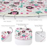 - RealHomes Dijital Baskılı Kaymaz Tabanlı Comfort Çocuk Odası Yuvarlak Halı - Realhomes  Rengarenk Orman Hayvanları Motifli Çocuk & Genç Odası Makinede Yıkanabilir Kaymaz Tabanlı Yuvarlak Çocuk Halısı Realhomes