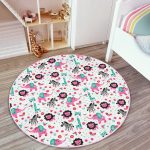 - RealHomes Dijital Baskılı Kaymaz Tabanlı Comfort Çocuk Odası Yuvarlak Halı - Realhomes  Rengarenk Orman Hayvanları Motifli Çocuk & Genç Odası Makinede Yıkanabilir Kaymaz Tabanlı Yuvarlak Çocuk Halısı Realhomes