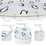 - RealHomes Dijital Baskılı Kaymaz Tabanlı Comfort Çocuk Odası Yuvarlak Halı - Realhomes  Sevimli Penguen Temalı Çocuk & Genç Odası Makinede Yıkanabilir Kaymaz Tabanlı Yuvarlak Çocuk Halısı Realhomes