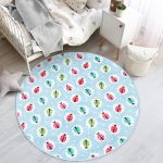 - RealHomes Dijital Baskılı Kaymaz Tabanlı Comfort Çocuk Odası Yuvarlak Halı - Realhomes  Rengarenk Uğur Böcekleri Desenli Çocuk & Genç Odası Makinede Yıkanabilir Kaymaz Tabanlı Yuvarlak Çocuk Halısı Realhomes
