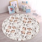 - RealHomes Dijital Baskılı Kaymaz Tabanlı Comfort Çocuk Odası Yuvarlak Halı - Realhomes  Sevimli Maymunlar Desenli Çocuk & Genç Odası Makinede Yıkanabilir Kaymaz Tabanlı Yuvarlak Çocuk Halısı Realhomes