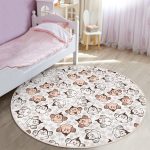 - RealHomes Dijital Baskılı Kaymaz Tabanlı Comfort Çocuk Odası Yuvarlak Halı - Realhomes  Sevimli Maymunlar Desenli Çocuk & Genç Odası Makinede Yıkanabilir Kaymaz Tabanlı Yuvarlak Çocuk Halısı Realhomes