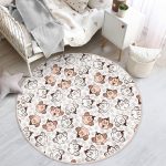 - RealHomes Dijital Baskılı Kaymaz Tabanlı Comfort Çocuk Odası Yuvarlak Halı - Realhomes  Sevimli Maymunlar Desenli Çocuk & Genç Odası Makinede Yıkanabilir Kaymaz Tabanlı Yuvarlak Çocuk Halısı Realhomes